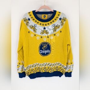Chiquita Banana Yellow Logo Sweater Mens Size XXL Ugly Sweater Award Prize Promo